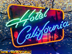 N-N0146  Hotel California Neon Display – Leuchtendes Retro-Schild für Zuhause & Gewerbe