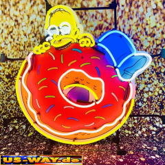 N-N0161 Homer Donut Neon Display – Leuchtendes Retro-Schild für Zuhause & Gewerbe
