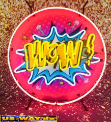 N-N0177 WOW! Neon Display – Leuchtendes Retro-Schild für Zuhause & Gewerbe