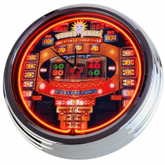 N-0802 Geldspielautomat Venus Multi 1986 Große Neon-Uhr 17" Zoll Retro Wanduhr