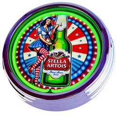 N-0882 Stella Artois Große Neon-Uhr 17" Zoll Retro Wanduhr
