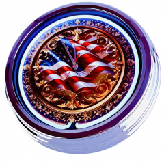 N-0862 USA Flagge-1 Große Neon-Uhr 17" Zoll Retro Wanduhr