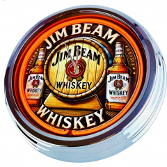 N-0849 J.B. Whiskey Große Neon-Uhr 17" Zoll Retro Wanduhr