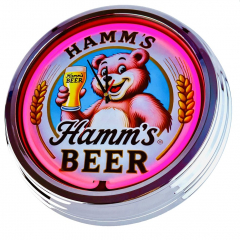 N-0841 Hamm´s Beer Große Neon-Uhr 17" Zoll Retro Wanduhr