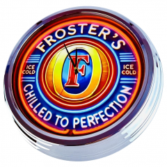 N-0838 Forster´s Beer Große Neon-Uhr 17" Zoll Retro Wanduhr