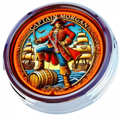 N-0825 Captain Morgan Große Neon-Uhr 17" Zoll Retro Wanduhr
