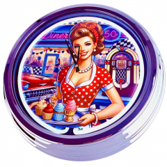 N-0699 Diner Nr.15 - Große Neon-Uhr 17" Zoll Retro Wanduhr