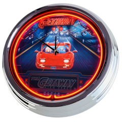 N-0770 Flipper The Gataway High Speed II Williams 1992 Große Neon-Uhr 17" Zoll Retro Wanduhr