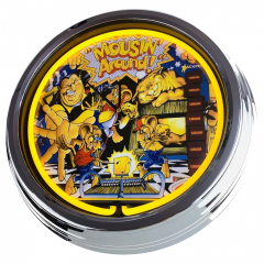 N-0775 Mousin Around Bally 1989 Große Neon-Uhr 17" Zoll Retro Wanduhr