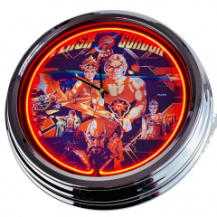 N-0591 Flipper Flash Gordon Bally 1981 Große Neon-Uhr 17" Zoll Retro Wanduhr