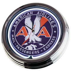 N-0620 American Airline Mail Passengers Express Große Neon-Uhr 17" Zoll Retro Wanduhr