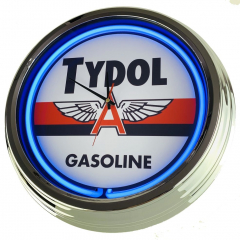N-0643 Tydol Gasoline Große Neon-Uhr 17" Zoll Retro Wanduhr