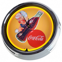 N-0678 Sprite Boy Coke Große Neon-Uhr 17" Zoll Retro Wanduhr