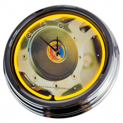 N-0282 GT 500 CR Große Neon-Uhr 17" Zoll Retro Wanduhr