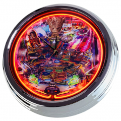 N-0801 Flipper Table Guardians of the Galaxy Große Neon-Uhr 17" Zoll Retro Wanduhr