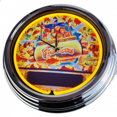 N-0522 Flipper The Fintstones Williams 1994 Große Neon-Uhr 17" Zoll Retro Wanduhr