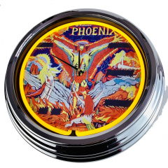 N-0539 Flipper Phoenix Williams 1978 Große Neon-Uhr 17" Zoll Retro Wanduhr