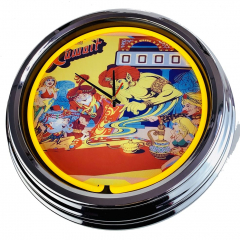 N-0547 Flipper Kuwait Maresa 1973 Große Neon-Uhr 17" Zoll Retro Wanduhr