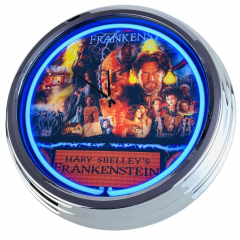 N-0731 Flipper Mary Shelley´s Frankenstein Sega 1995 Große Neon-Uhr 17" Zoll Retro Wanduhr