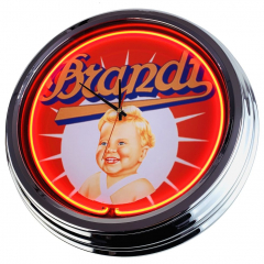 N-0342 Zwieback 1952 Große Neon-Uhr 17" Zoll Retro Wanduhr