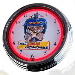 N-0344 Snake Große Neon-Uhr 17" Zoll Retro Wanduhr