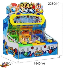 FS-6250 Bear Bowling Kids Arcade Bowling Pinball Machine