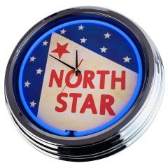 N-0370 North Star Beer 1860 Große Neon-Uhr 17" Zoll Retro Wanduhr
