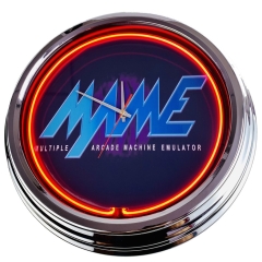 N-0441 MAME Multiple Arcade Machine Emulator Große Neon-Uhr 17" Zoll Retro Wanduhr