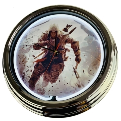 N-0496 Game 1 / Große Neon-Uhr 17" Zoll Retro Wanduhr